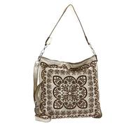 CATERINA LUCCHI Sac à épaule doré brun clair en cuir pour femme - Peperomia Shoulder Bag Platino + T / Cognac 219627