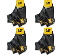CAT Caterpillar 12 Pairs WORK SNEAKERS Sneaker Socks Socquettes de travail basse Taille Chaussettes de baskets Chaussettes de travail hommes Chaussettes d'affaires bas 39-50 (43-46, 12 Pairs Gris)