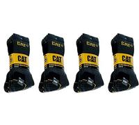 Caterpillar 6 Paires Chaussettes Travail Mi-Mollet - Chaussures de Sécurité - Pointe et Talon Renforcé - Coton Eponge