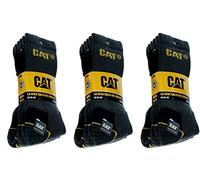 Caterpillar 6 Paires Chaussettes Travail Mi-Mollet - Chaussures de Sécurité - Pointe et Talon Renforcé - Coton Eponge