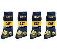 Caterpillar 6 Paires Chaussettes Travail Mi-Mollet - Chaussures de Sécurité - Pointe et Talon Renforcé - Coton Eponge