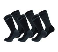 Caterpillar 6 Paires Chaussettes Travail Thermique, Renforcées au Talon et Pointe, Coton (Noir-Gris, 43-46)