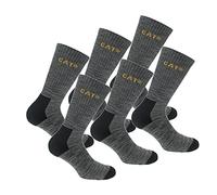 Caterpillar Boot Socks 6 paires de chaussettes en coton stretch, bout et talon renforcés, idéales pour bottes (Anthracite, 43-46)