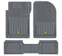 Caterpillar CAMT-8303 Tapis de Sol de Voiture en Caoutchouc Toughliner Performance avancée pour Voiture, Camion, VUS et camionnette, Bordure entièrement personnalisée pour s'adapter aux doublures,