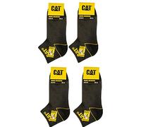 Caterpillar CAT 12 paires de chaussettes de travail/baskets de travail courtes en forme de baskets, noir, bleu, gris, taille 39-42/43-46/47-50