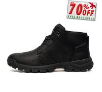 Caterpillar CAT Seuil Chukka Hommes Cuir Mode Urbaine Bottes Extérieures Noires