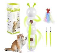 Caterpillar Cat Toy, Whirlie Smart Motion Cat Toy with Worm Design, Interactive Self-Moving Toy for Indoor Cats, Wall & Window Mounted Cat Toys with Suction Cup (1 Pc)