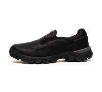 Caterpillar Chat Seuil Hommes Cuir Mode Chaussures Décontractées à Enfiler Noir