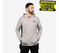 Caterpillar Coolmax Hommes Quart Fermeture Éclair Confort Mode Capuche Gris