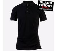 Caterpillar Essentials Hommes Classique Décontracté Tenue de Travail Polo Noir