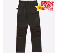 Caterpillar Essentiel Homme Extensible Travail Sécurité Pantalon Gris (34L Long