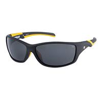 Caterpillar Grader Polarized Wrap Sunglasses, Matte Black, 67 mm