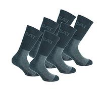 Caterpillar Heavy Duty Worksocks 6 paires de chaussettes de travail lourd, coton d'excellente qualité avec fibre élastique Lycra (Noir, 39-42)
