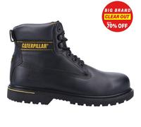 Caterpillar Holton Bottes De Sécurité En Cuir Pour Homme Premium Noir À Lacets