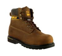 Caterpillar Holton Bottes De Travail En Cuir Pour Hommes Extérieures Marron