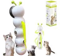 Caterpillar Jouet intelligent pour chat avec ventouse - Jouet interactif en forme de ver - Queue mobile interactive - Bâton de taquinerie pour chats d'intérieur - Jouer et faire de l'exercice