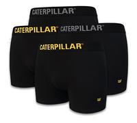 Caterpillar Lot de 12 boxers noirs CAT - Tailles M, L, XL, XXL, XXXL, 2XL, 3XL - Caleçon rétro sans étiquette - Lot de 4, 8, Noir, M