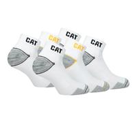 CAT Caterpillar Lot de 6 paires de chaussettes de travail WORK SNEAKERS - Tailles au choix : 39-50, 6 paires de gants Blanc, 39-42