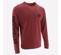 Caterpillar Marque Déposée Bannière Hommes Everyday Long Décontracté Manches Red