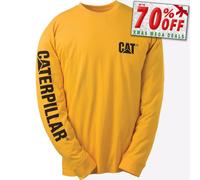 Caterpillar Marque Déposée Hommes Décontracté Mode Classique Long Manche Jaune