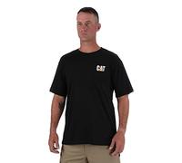 Caterpillar Mens TM - Maglietta a maniche corte con logo - Uomo (L) (Nero)