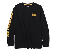 Caterpillar Men's Trademark Banner Long Sleeve T-Shirt, Black/Yellow, Medium