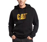 Caterpillar Men's Trademark Hoodies with Embroidered CAT Front Logo S3 Cord Management System and Pouch Pocket Black Large