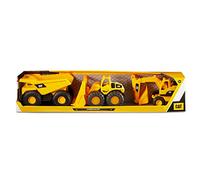 Caterpillar - Pack De 3 Véhicules 25 Cm - Camion Benne Excavatrice Et Chargeur Frontal Jaune