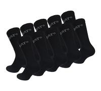 Caterpillar Performance Socks 10 Paires Chaussettes pour Homme, Semelle Intérieure et Cou de Pied en Eponge, Pointe et Talon Renforcés, Coton (Noir, 43-46)