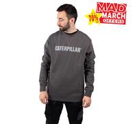 Caterpillar Poids Moyen Hommes Ras Du Cou Créateur Mode Travail Sweat Gris