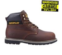 Caterpillar Powerplant Homme Sécurité Bottes Protection Chaleur Résistant Marron