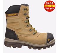 Caterpillar Premier Homme Cuir Imperméable Travail Extérieur Sécurité Bottes Tan
