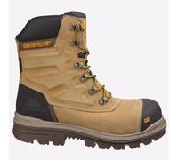 Caterpillar Premier Homme Cuir Imperméable Travail Extérieur Sécurité Bottes Tan