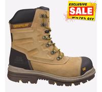 Caterpillar Premier Homme Cuir Imperméable Travail Extérieur Sécurité Bottes Tan