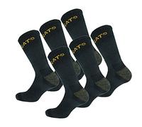 Caterpillar Premium Socks 6 Paires de chaussettes de sécurité au travail pour hommes, double renfort sur la pointe et le talon, Coton d'excellente qualité (Anthracite, 43-46)