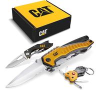 Caterpillar Set cadeau multifonctionnel, 2 couteaux et porte-clés CT240125