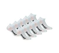 Caterpillar Sneaker 10 paires Chaussettes courtes, hauteur cheville, en coton doux (Blanc, 43-46)