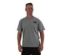 Caterpillar T-shirt à manches courtes pour homme avec nom de marque inscrit en bannière (tailles standard et grandes) - Gris - Grand