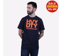 Caterpillar T-Shirt Décontracté Pour Hommes En Mode Lourd Couleur Marine
