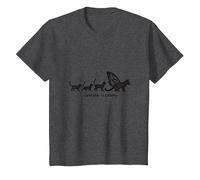 Caterpillar to Caterfly : Art de l'évolution du Chat fantaisiste T-Shirt, Enfant, Chiné Foncé, 6 Ans