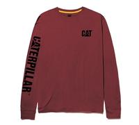 Caterpillar Trademark Banner Long Sleeve T-Shirt Brick