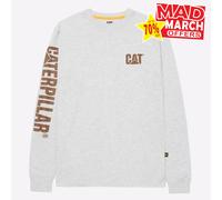 Caterpillar Trademark Hommes Décontracté Mode Classique Long Manche T-Shirt Écru