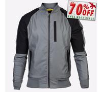 Caterpillar Trades Veste Bomber Ajustée Zippée Pour Hommes Grise