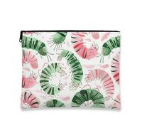 Caterpillar Trousse de maquillage colorée pour femme, petite trousse de toilette portable en toile avec fermeture éclair, jolie trousse de toilette, Blanc, 7x9 Inch, Chenille