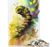 Caterpillar Watercolor Art Puzzles 1000 Pièces Cadeau Unique Jeu Éducatif Défi Jouet À De Qualité Supérieure Peinture Art pour Adultes Et Enfants À Partir De 14 Ans 1000pcs (40x28cm)