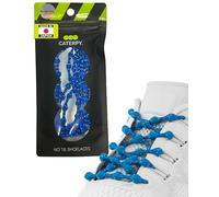 Caterpy RUN - Lacet Élastique Adulte et Lacet Enfant Sans Nœud - Pratique, Rapide et Confortable pour Toutes les Chaussures - Bleu Tropical (Réfléchissant)
