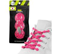 Caterpy RUN - Lacet Élastique Adulte et Lacet Enfant Sans Nœud - Pratique, Rapide et Confortable pour Toutes les Chaussures - Rose Flamant (Réfléchissant)