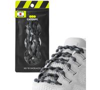 Caterpy RUN - Standard, 75 cm - Lacet Élastique Adulte et Lacet Enfant Sans Nœud - Pratique, Rapide et Confortable pour Toutes les Chaussures - Gris Gunmetal