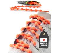 Caterpy RUN - Ultimate No Tie Shoelaces for Adults & Kids - Versatile & Easy-to-Use Shoe Laces - Citrus Orange, Standard, Single Pack