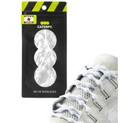Caterpy RUN - XL, 100 cm - Lacet Élastique Adulte et Lacet Enfant Sans Nœud - Pratique, Rapide et Confortable pour Toutes les Chaussures - Blanc Soie